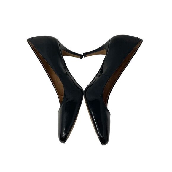 Corso Como 8.5 Black Patent Leather Pumps 3 in Heels Stiletto Evening Elegant - Picture 4 of 7